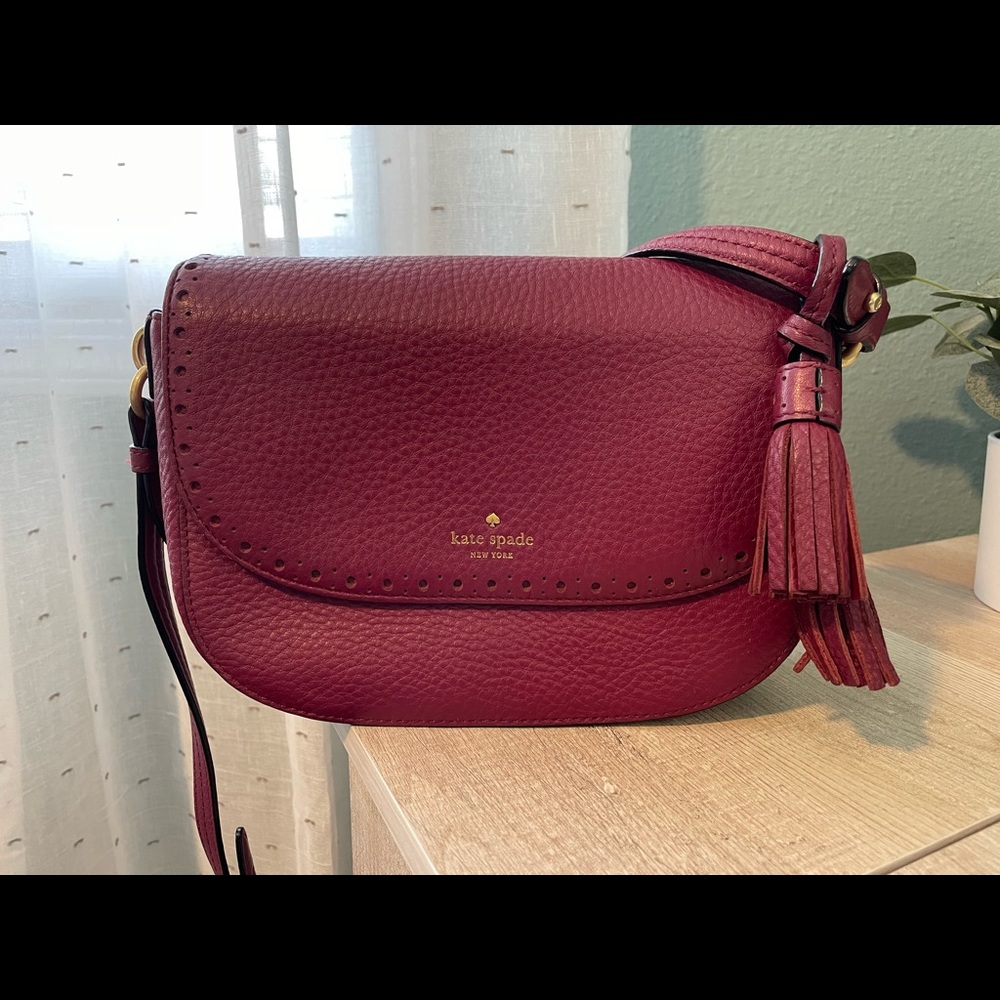 Deep Red Kate Spade Crossbody Purse